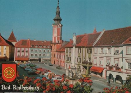 Österreich - Bad Radkersburg - Hauptplatz - 1980 Österreich - Bad Radkersburg - Hauptplatz - 1980