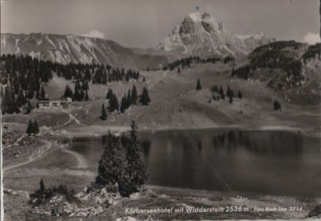 Österreich - Körbersee - Hotel mit Widderstein - 1961 Österreich - Körbersee - Hotel mit Widderstein - 1961