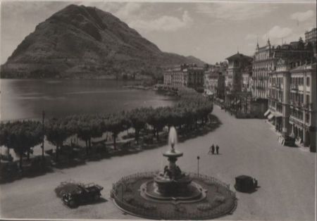 Schweiz - Lugano - Quai, Fontana Bossi - 1930 Schweiz - Lugano - Quai, Fontana Bossi - 1930