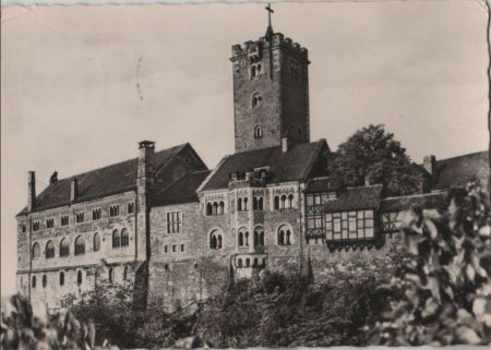 Eisenach - Wartburg, Blick von Osten - 1959 Eisenach - Wartburg, Blick von Osten - 1959