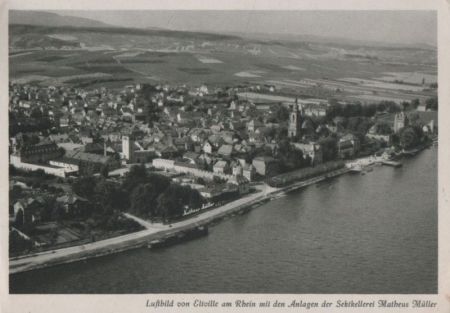 Eltville - Sektkellerei, Luftbild - 1957 Eltville - Sektkellerei, Luftbild - 1957