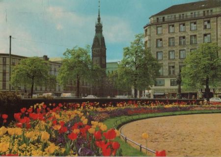 Hamburg - Jungfernstieg und Rathaus - ca. 1980 Hamburg - Jungfernstieg und Rathaus - ca. 1980