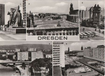 Dresden - u.a. Blick auf die Prager Straße - 1978 Dresden - u.a. Blick auf die Prager Straße - 1978