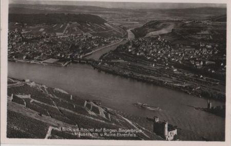Bingen - Blick von der Rossel - 1941 Bingen - Blick von der Rossel - 1941