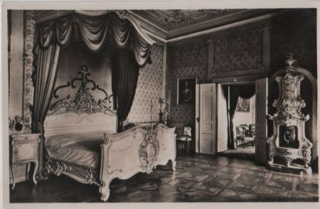 Rudolstadt - Heidecksburg, Schlafzimmer - ca. 1960 Rudolstadt - Heidecksburg, Schlafzimmer - ca. 1960
