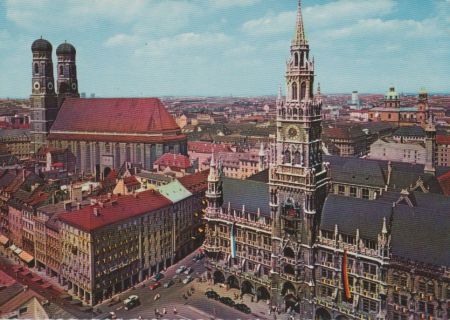 München - Rathaus und Frauenkirche - 1964 München - Rathaus und Frauenkirche - 1964