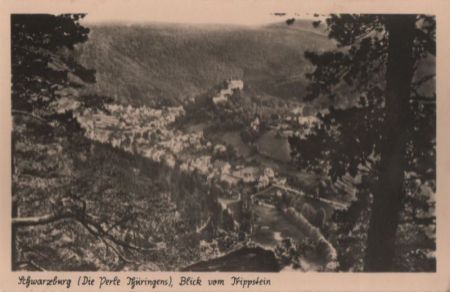 Schwarzburg - Blick vom Trippstein - 1954 Schwarzburg - Blick vom Trippstein - 1954