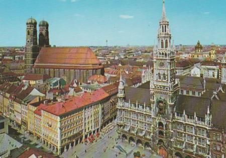 München - Rathaus und Frauenkirche - 1985 München - Rathaus und Frauenkirche - 1985