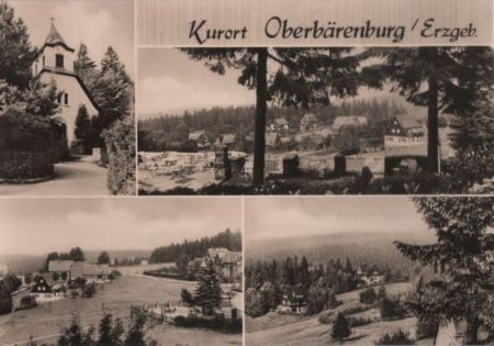 Altenberg-Oberbärenburg - 4 Teilbilder - ca. 1970 Altenberg-Oberbärenburg - 4 Teilbilder - ca. 1970