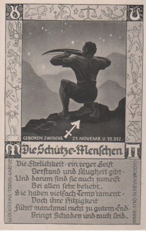 Sternzeichen - Schütze - ca. 1955 Sternzeichen - Schütze - ca. 1955
