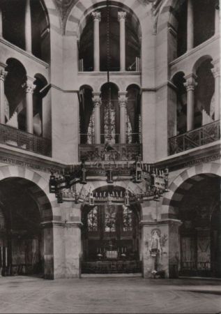 Aachen - Dom, Octogon mit Kronleuchter - ca. 1965 Aachen - Dom, Octogon mit Kronleuchter - ca. 1965
