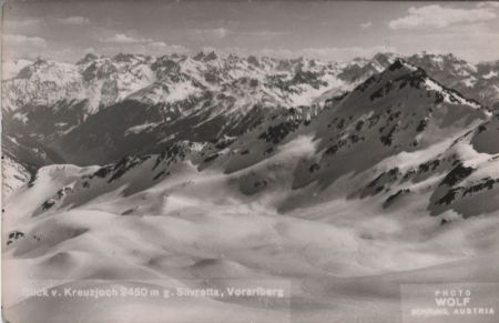 Österreich - Silvretta - Blick vom Kreuzjoch - ca. 1955 Österreich - Silvretta - Blick vom Kreuzjoch - ca. 1955
