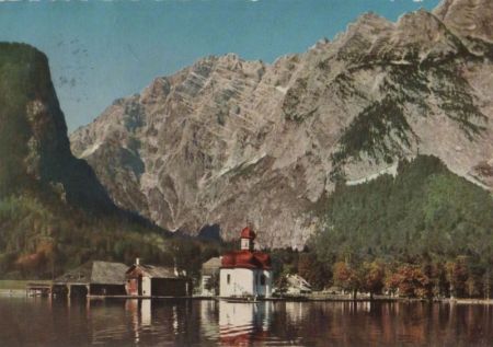 Schönau - St. Bartholomä - mit Watzmann-Ostwand - ca. 1960 Schönau - St. Bartholomä - mit Watzmann-Ostwand - ca. 1960