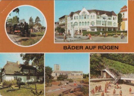 Rügen - Bäder, u.a. Sellin, Treppe zum Strand - 1986 Rügen - Bäder, u.a. Sellin, Treppe zum Strand - 1986