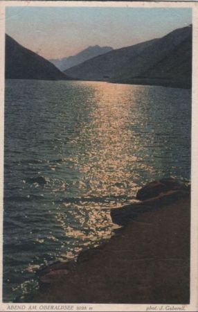 Schweiz - Oberalpsee - am Abend - 1927 Schweiz - Oberalpsee - am Abend - 1927