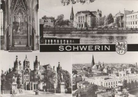 Schwerin - 4 Teilbilder - 1982 Schwerin - 4 Teilbilder - 1982