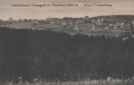 Altenau - Hohegeiß vom Lampertsberg - ca. 1945 Altenau - Hohegeiß vom Lampertsberg - ca. 1945