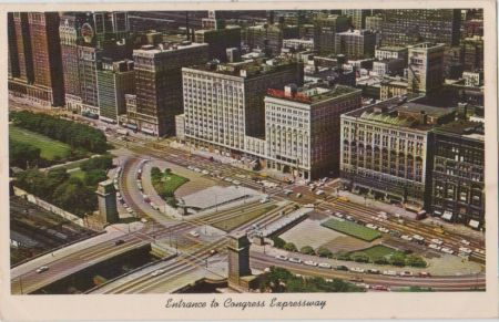USA - Chicago - Entrance to Congress Expressway - ca. 1970 USA - Chicago - Entrance to Congress Expressway - ca. 1970