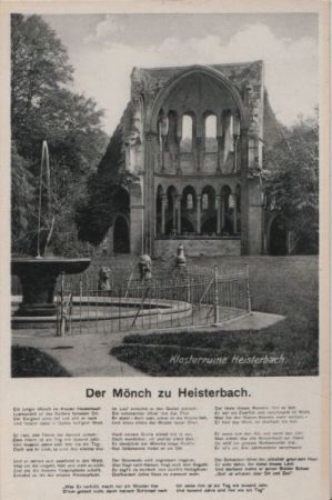 Königswinter - Kloster Heisterbach - Klosterruine, Mönch - ca. 1950 Königswinter - Kloster Heisterbach - Klosterruine, Mönch - ca. 1950