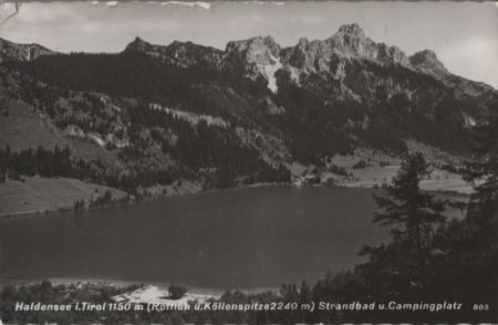Österreich - Haldensee - Strandbad und Campingplatz - 1955 Österreich - Haldensee - Strandbad und Campingplatz - 1955