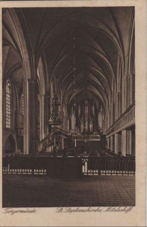 Tangermünde - St. Stephanskirche, Mittelschiff - ca. 1935 Tangermünde - St. Stephanskirche, Mittelschiff - ca. 1935
