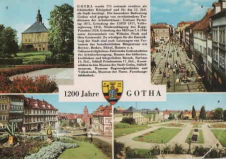 Gotha - u.a. Wasserkunst und Rathaus - ca. 1980 Gotha - u.a. Wasserkunst und Rathaus - ca. 1980