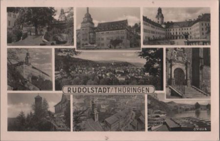 Rudolstadt - 9 Teilbilder - 1957 Rudolstadt - 9 Teilbilder - 1957