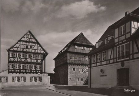 Balingen - Zollernschloss mit Jugendherberge und Landratsamt - ca. 1965 Balingen - Zollernschloss mit Jugendherberge und Landratsamt - ca. 1965