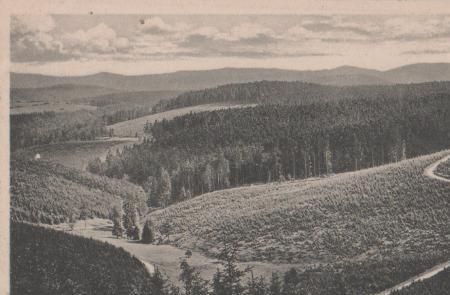 Schierke - Hohegeiss - Blick vom Ebersberg - ca. 1955 Schierke - Hohegeiss - Blick vom Ebersberg - ca. 1955