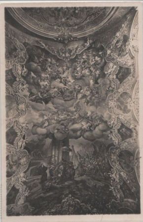 Metten - Deckenbild der Stiftskirche - 1927 Metten - Deckenbild der Stiftskirche - 1927