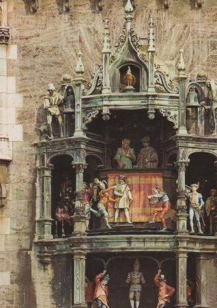 München - Glockenspiel im Rathausturm - ca. 1975 München - Glockenspiel im Rathausturm - ca. 1975