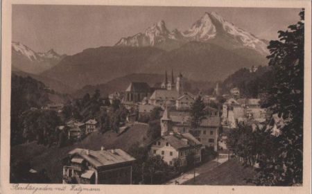 Berchtesgaden - mit Watzmann - ca. 1950 Berchtesgaden - mit Watzmann - ca. 1950