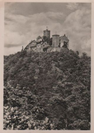 Eisenach - Wartburg, Blick von Süden - ca. 1955 Eisenach - Wartburg, Blick von Süden - ca. 1955