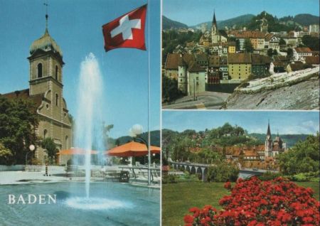 Schweiz - Baden - mit 3 Bildern - 1987 Schweiz - Baden - mit 3 Bildern - 1987