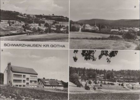Waltershausen-Schwarzhausen - u.a. Teilansicht - 1982 Waltershausen-Schwarzhausen - u.a. Teilansicht - 1982