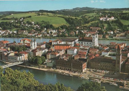 Passau - Blick vom Oberhaus - 1979 Passau - Blick vom Oberhaus - 1979