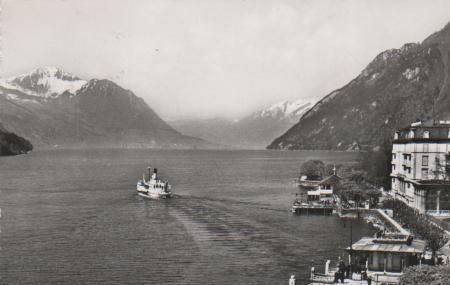 Schweiz - Brunnen am Vierwaldstättersee - 1956 Schweiz - Brunnen am Vierwaldstättersee - 1956
