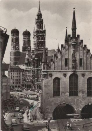 München - Marienplatz mit altem Rathaus - ca. 1960 München - Marienplatz mit altem Rathaus - ca. 1960