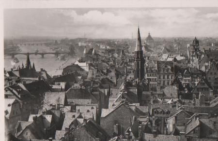 Frankfurt - Drei-Brücken-Blick - ca. 1955 Frankfurt - Drei-Brücken-Blick - ca. 1955