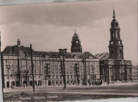 Dresden - Altmarkt, Ostseite - 1962 Dresden - Altmarkt, Ostseite - 1962