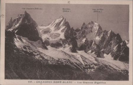 Frankreich - Chamonix-Mont-Blanc - Les Grandes Aiguilles - 1938 Frankreich - Chamonix-Mont-Blanc - Les Grandes Aiguilles - 1938