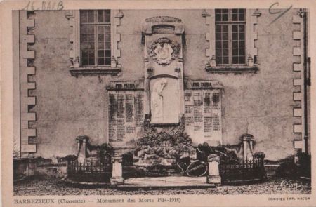 Frankreich - Barbezieux - Monument des Morts 14-18 - ca. 1935 Frankreich - Barbezieux - Monument des Morts 14-18 - ca. 1935