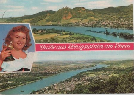 Königswinter - u.a. Blick nach Bonn - 1962 Königswinter - u.a. Blick nach Bonn - 1962