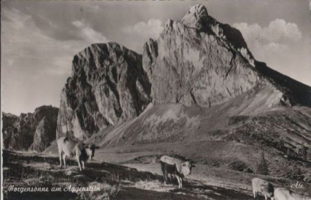Aggenstein - Breitenberg-Hochalm, Morgensonne - ca. 1955 Aggenstein - Breitenberg-Hochalm, Morgensonne - ca. 1955