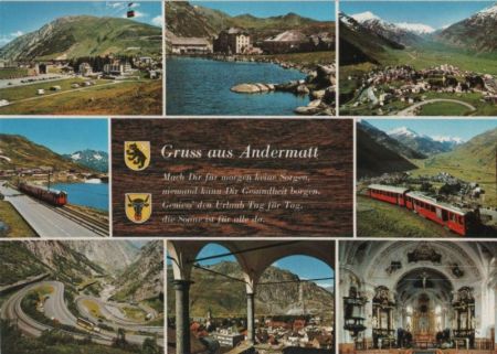 Schweiz - Andermatt - mit 8 Bildern - 1988 Schweiz - Andermatt - mit 8 Bildern - 1988