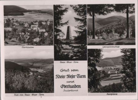 Oberhundem (OT von Kirchhundem) - Rhein-Weser-Turm - ca. 1965 Oberhundem (OT von Kirchhundem) - Rhein-Weser-Turm - ca. 1965
