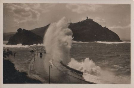 Spanien - San Sebastian - Paseo, Grandes mareas - 1939 Spanien - San Sebastian - Paseo, Grandes mareas - 1939