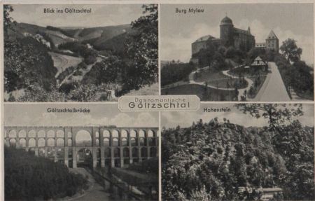 Göltzsch - mit Blick ins Tal - ca. 1950 Göltzsch - mit Blick ins Tal - ca. 1950