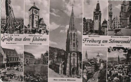 Freiburg - u.a. Kaufhaus - ca. 1960 Freiburg - u.a. Kaufhaus - ca. 1960