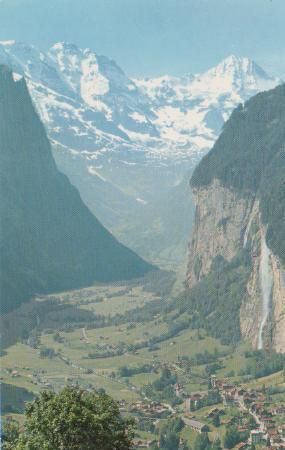 Schweiz - Lauterbrunnen m. Grosshorn u. Breithorn - ca. 1965 Schweiz - Lauterbrunnen m. Grosshorn u. Breithorn - ca. 1965